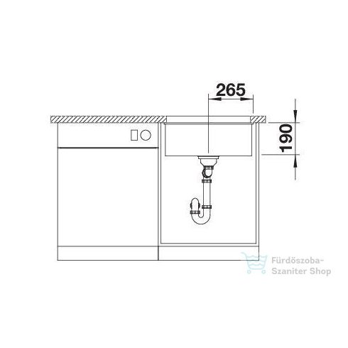 BLANCO ROTAN 500-U SILGRANIT mosogatótál fehér 523076