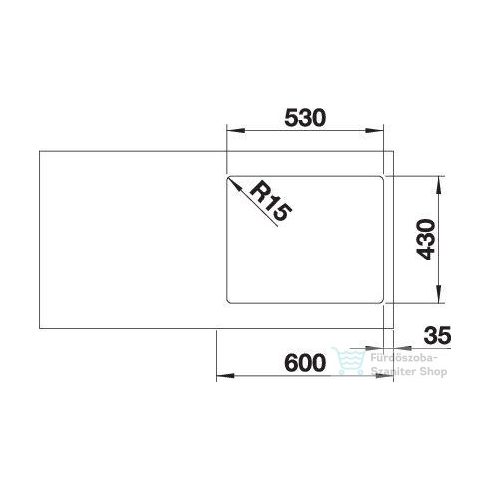BLANCO ZEROX 500-IF Durinox rozsdamentes acél mosogató medence 523098