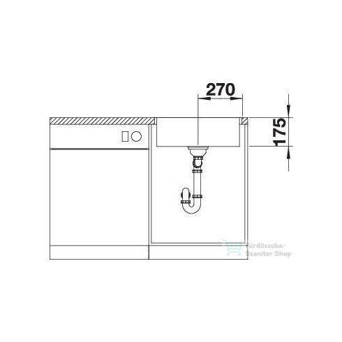 BLANCO ZEROX 500-IF Durinox rozsdamentes acél mosogató medence 523098