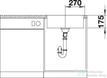 Blanco ZEROX 500-IF Durinox rozsdamentes acél mosogató medence, selyemfényű acél 523098