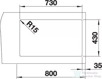 Blanco ZEROX 700-IF Durinox rozsdamentes acél mosogató medence, selyemfényű acél 523099