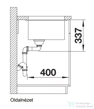 Blanco SUBLINE 800-U SILGRANIT® mosogató medence alulról való beépítéshez, tartufo 523148