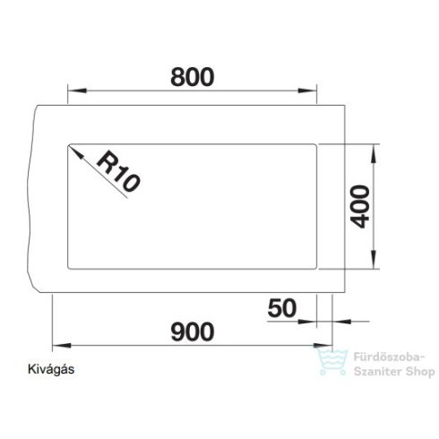 Blanco Subline 800-U kávé Silgranit mosogató medence 523150