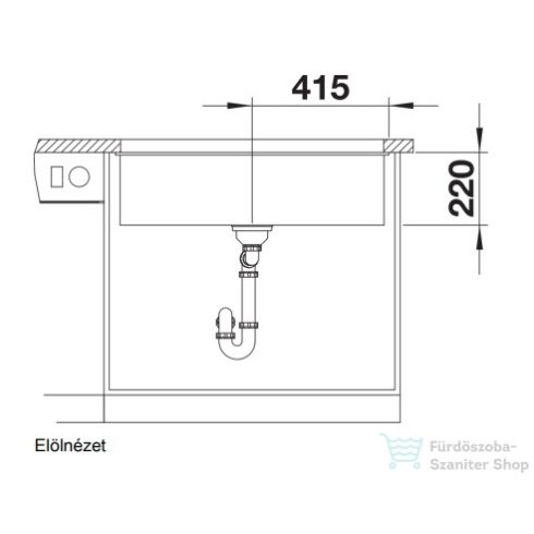 Blanco Subline 800-U kávé Silgranit mosogató medence 523150