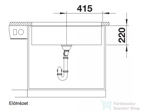 Blanco SUBLINE 800-U SILGRANIT® mosogató medence alulról való beépítéshez, kávé 523150