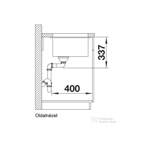 Blanco Subline 800-U kávé Silgranit mosogató medence 523150