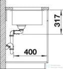 Blanco SUBLINE 430/270-U SILGRANIT® mosogató medence alulról való beépítéshez, balos főmedence, tartufo 523158