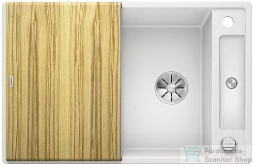 Blanco AXIA III 45 S SILGRANIT® mosogató medence, távműködtetővel, fa vágódeszkával, fehér  523177