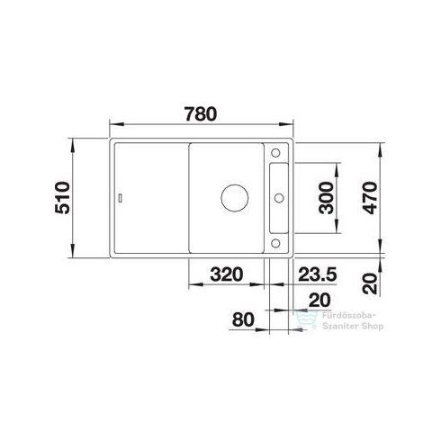 BLANCO AXIA III 45 S fehér gránit mosogató fa vágódeszkával távműködtetővel   523177