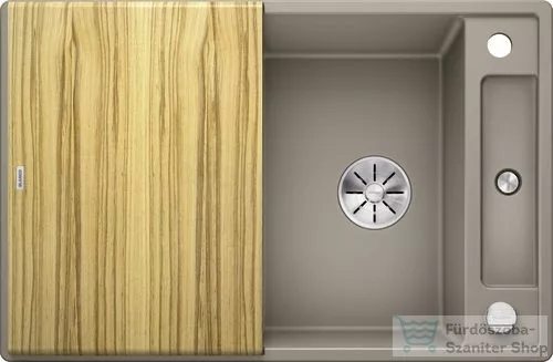 Blanco AXIA III 45 S SILGRANIT® mosogató medence, távműködtetővel, fa vágódeszkával, tartufo 523180