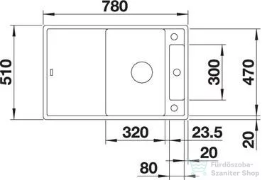 Blanco AXIA III 45 S SILGRANIT® mosogató medence, távműködtetővel, fa vágódeszkával, tartufo 523180