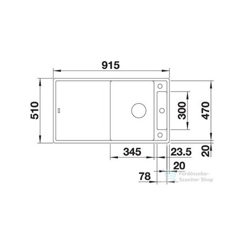 BLANCO AXIA III 5 S palaszürke gránit mosogató üveg vágólappal távműködtetővel  523216