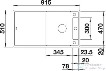 Blanco AXIA III 5 S SILGRANIT® mosogató medence, távműködtetővel, üveg vágólappal, tartufo 523222