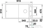 Blanco AXIA III 5 S SILGRANIT® mosogató medence, távműködtetővel, üveg vágólappal, kávé 523224