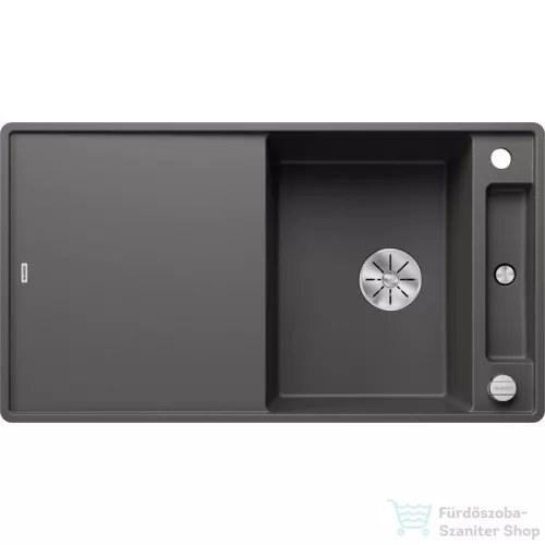 Blanco AXIA III 5 S-F SILGRANIT® mosogató medence munkalapszitű beépítéshez, távműködtetővel, fa vágódeszkával, palaszürke 523226