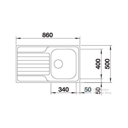 BLANCO DINAS 45 S fényezett rozsdamentes acél mosogatótál csaplyuk nélkül (523374)