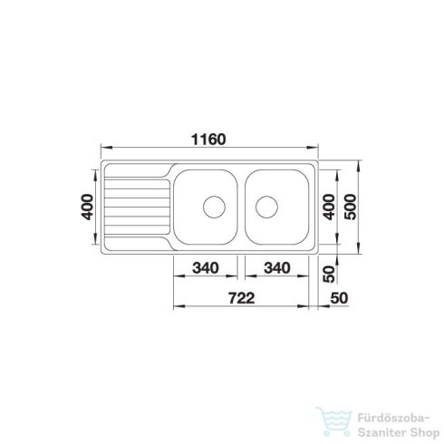 BLANCO DINAS 8 S rozsdamentes acél forgatható mosogató medence 523376