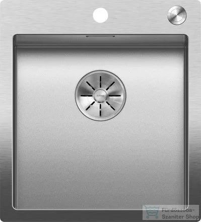 Blanco CLARON 400-IF/A DURINOX rozsdamentes acél mosogató medence, PushControl lefolyó-távműködtetővel, selyemfényű acél 523392