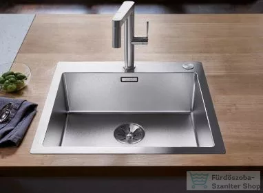 Blanco CLARON 500-IF/A DURINOX rozsdamentes acél mosogató medence, PushControl lefolyó-távműködtetővel, selyemfényű acél 523393