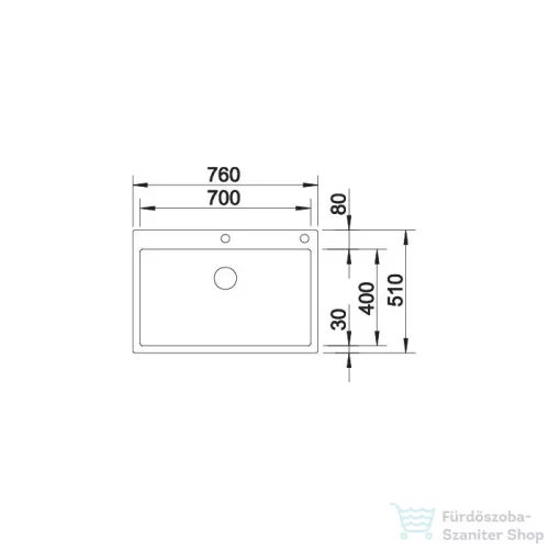 Blanco CLARON 700-IF/A DURINOX rozsdamentes acél mosogató medence, selyemfényű acél 523394