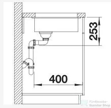 Blanco SUBLINE 160-U SILGRANIT® mosogató medence alulról való beépítéshez, kávé 523405