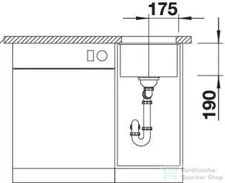 Blanco SUBLINE 320-U SILGRANIT® mosogató medence alulról való beépítéshez, kávé 523415