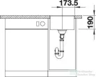 Blanco SUBLINE 320-F SILGRANIT® mosogató medence munkalapszintű beépítéshez, palaszürke 523417