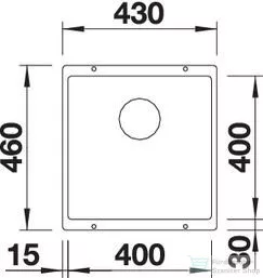 Blanco SUBLINE 400-U SILGRANIT® mosogató medence alulról való beépítéshez, fehér 523426
