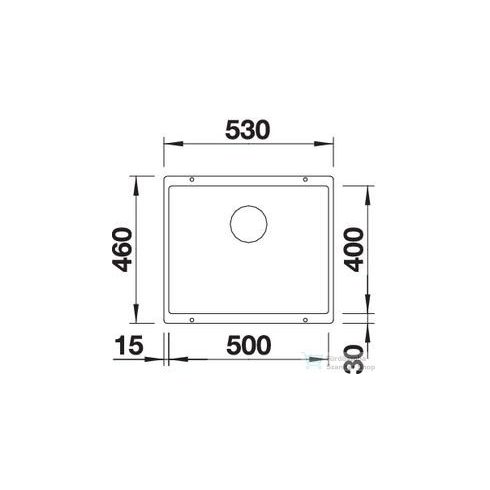 BLANCO SUBLINE 500-U palaszürke silgranit mosogató medence 523433