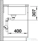 Blanco SUBLINE 500-U SILGRANIT® mosogató medence alulról való beépítéshez, palaszürke 523433