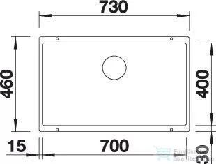 Blanco SUBLINE 700-U SILGRANIT® mosogató medence alulról való beépítéshez, fehér 523446