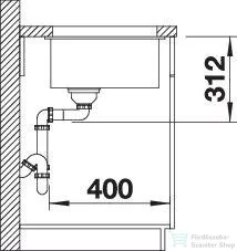 Blanco SUBLINE 700-U SILGRANIT® mosogató medence alulról való beépítéshez, tartufo 523449