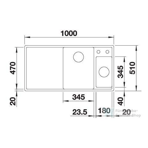 BLANCO AXIA III 6 S gránit mosogató fa vágódeszkával távműködtetővel jobbos fehér 523466