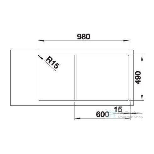 BLANCO AXIA III 6 S gránit mosogató fa vágódeszkával távműködtetővel jobbos fehér 523466