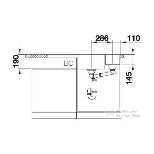 BLANCO AXIA III 6 S gránit mosogató fa vágódeszkával távműködtetővel jobbos fehér 523466