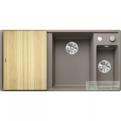   Blanco AXIA III 6 S SILGRANIT® mosogató medence, távműködtetővel, fa vágódeszkával, jobbos főmedencével, tartufo 523469
