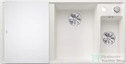 Blanco AXIA III 6 S SILGRANIT® mosogató medence, távműködtetővel, üveg vágólappal, jobbos főmedencével, fehér 523477