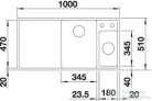 Blanco AXIA III 6 S SILGRANIT® mosogató medence, távműködtetővel, üveg vágólappal, jobbos főmedencével, fehér 523477