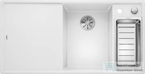 Blanco AXIA III 6 S SILGRANIT® mosogató medence, távműködtetővel, üveg vágólappal, jobbos főmedencével, fehér 523477