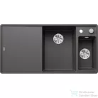 Blanco AXIA III 6 S-F SILGRANIT® mosogató medence munkalapszintű beépítéshez, távműködtetővel, fa vágódeszkával, jobbos főmedencével, palaszürke 523484