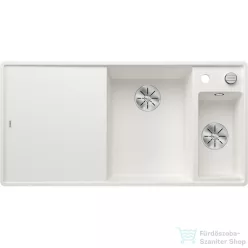   Blanco AXIA III 6 S-F SILGRANIT® mosogató medence munkalapszintű beépítéshez, távműködtetővel, fa vágódeszkával, jobbos főmedencével, fehér 523486