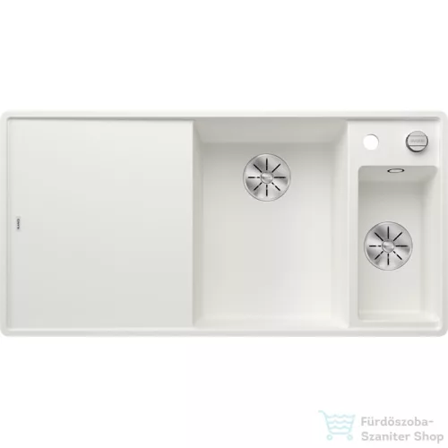 Blanco AXIA III 6 S-F SILGRANIT® mosogató medence munkalapszintű beépítéshez, távműködtetővel, üveg vágólappal, jobbos főmedencével, fehér 523492