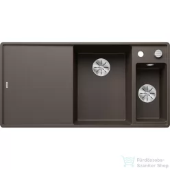   Blanco AXIA III 6 S-F SILGRANIT® mosogató medence munkalapszintű beépítéshez, távműködtetővel, üveg vágólappal, jobbos főmedencével, kávé 523494