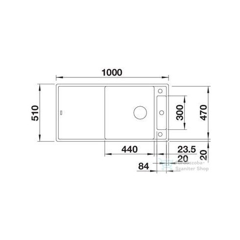 BLANCO AXIA III XL 6 S antracit gránit mosogató fa vágódeszkával távműködtetővel  523500
