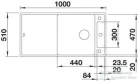 Blanco AXIA III XL 6 S SILGRANIT® mosogató medence, távműködtetővel, üveg vágólappal, tartufo 523517