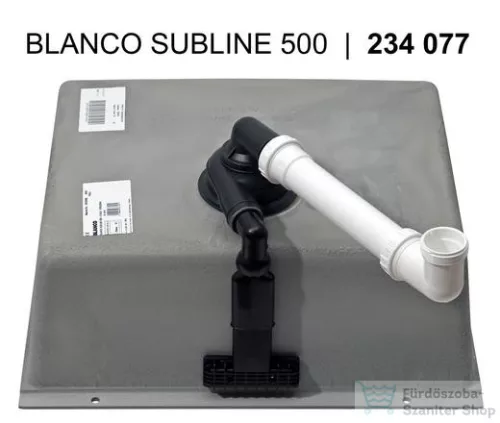 Blanco SUBLINE 500-F SILGRANIT® mosogató medence munkalapszintű beépítéshez, palaszürke 523533