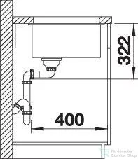 Blanco SUBLINE 700-U Level SILGRANIT® mosogató medence alulról való beépítéshez, fehér 523542