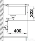 Blanco SUBLINE 700-U Level SILGRANIT® mosogató medence alulról való beépítéshez, tartufo 523545