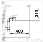 Blanco SUBLINE 340/160-U SILGRANIT® mosogató medence alulról való beépítéshez, balos főmedence, antracit 523548