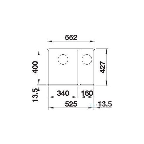 BLANCO SUBLINE 340/160-F gránit mosogató (szintbe épitésű verzió) balos főmedencével antracit 523568